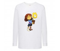 Лонгслив реглан Андертейл 001 (Undertale) белый (UNTA wh 001) 116 см