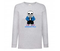 Лонгслив реглан Андертейл 006 (Undertale) серый (UNTA gr 006) 116 см
