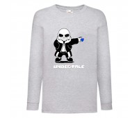 Лонгслив реглан Андертейл 012 (Undertale) серый (UNTA gr 012) 116 см