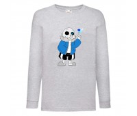 Лонгслив реглан Андертейл 014 (Undertale) серый (UNTA gr 014) 116 см