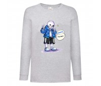 Лонгслив реглан Андертейл 015 (Undertale) серый (UNTA gr 015) 116 см