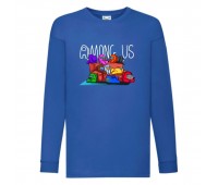 Лонгслив реглан Среди нас 09 (Among us) синий (AMU blu 09) 140 см