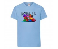 Футболка детская Амонг АС 09 (Among US) голубая (AMG lbl 09) 164 см
