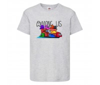 Футболка детская Амонг АС 09 (Among US) серая (AMG grey 09) 164 см
