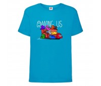 Футболка детская Амонг АС 09 (Among US) синяя (AMG blu 09) 140 см