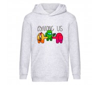Худи детская Амонг ас 01 (Among us) серая (AMU gry 01) 116 см