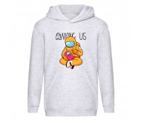 Худи детская Амонг ас 05 (Among us) серая (AMU gry 05) 116 см