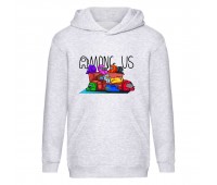 Худи детская Амонг ас 09 (Among us) серая (AMU gry 09) 152 см