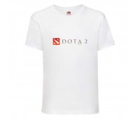 Футболка детская Дота 2 006 (DOTA 2) белая (DOT wh 006) 128 см