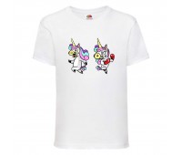 Футболка детская Единорог 001 (Unicorn) белая (UNN wh 001)104 см