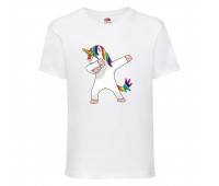 Футболка детская Единорог 002 (Unicorn) белая (UNN wh 002)104 см