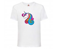 Футболка детская Единорог 004 (Unicorn) белая (UNN wh 004)104 см