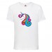 Футболка детская Единорог 004 (Unicorn) белая (UNN wh 004)104 см