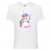 Футболка детская Единорог 006 (Unicorn) белая (UNN wh 006)104 см