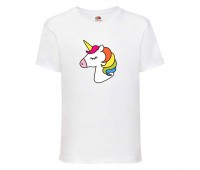 Футболка детская Единорог 008 (Unicorn) белая (UNN wh 008)104 см