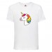Футболка детская Единорог 008 (Unicorn) белая (UNN wh 008)104 см