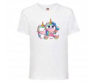 Футболка детская Единорог 009 (Unicorn) белая (UNN wh 009)104 см