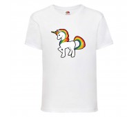 Футболка детская Единорог 0010 (Unicorn) белая (UNN wh 0010)104 см