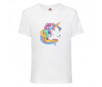 Футболка детская Единорог 0011 (Unicorn) белая (UNN wh 0011)104 см