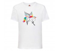 Футболка детская Единорог 0015 (Unicorn) белая (UNN wh 0015)104 см