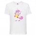 Футболка детская Единорог 0021 (Unicorn) белая (UNN wh 0021)104 см