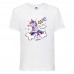 Футболка детская Единорог 0027 (Unicorn) белая (UNN wh 0027)104 см