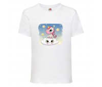 Футболка детская Единорог 0028 (Unicorn) белая (UNN wh 0028)104 см