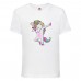 Футболка детская Единорог 0035 (Unicorn) белая (UNN wh 0035)104 см