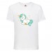 Футболка детская Единорог 0036 (Unicorn) белая (UNN wh 0036)104 см
