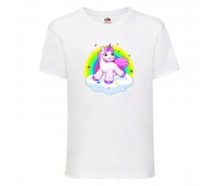 Футболка детская Единорог 0043 (Unicorn) белая (UNN wh 0043)104 см