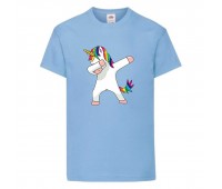Футболка детская Единорог 002 (Unicorn) голубая (UNN lbl 002)104 см