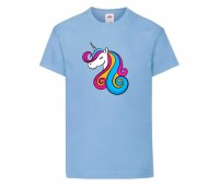 Футболка детская Единорог 004 (Unicorn) голубая (UNN lbl 004)104 см