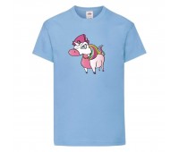 Футболка детская Единорог 005 (Unicorn) голубая (UNN lbl 005)104 см