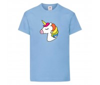 Футболка детская Единорог 008 (Unicorn) голубая (UNN lbl 008)104 см