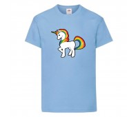 Футболка детская Единорог 0010 (Unicorn) голубая (UNN lbl 0010)104 см