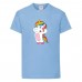 Футболка детская Единорог 0016 (Unicorn) голубая (UNN lbl 0016)104 см