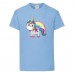 Футболка детская Единорог 0017 (Unicorn) голубая (UNN lbl 0017)104 см