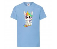 Футболка детская Единорог 0019 (Unicorn) голубая (UNN lbl 0019)104 см