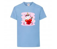 Футболка детская Единорог 0024 (Unicorn) голубая (UNN lbl 0024)104 см
