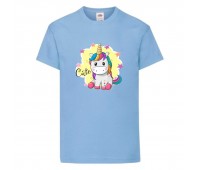 Футболка детская Единорог 0030 (Unicorn) голубая (UNN lbl 0030)104 см