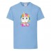 Футболка детская Единорог 0032 (Unicorn) голубая (UNN lbl 0032)104 см