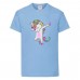 Футболка детская Единорог 0035 (Unicorn) голубая (UNN lbl 0035)104 см