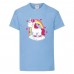 Футболка детская Единорог 0037 (Unicorn) голубая (UNN lbl 0037)104 см