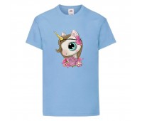 Футболка детская Единорог 0041 (Unicorn) голубая (UNN lbl 0041)104 см