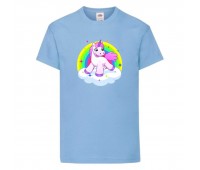 Футболка детская Единорог 0043 (Unicorn) голубая (UNN lbl 0043)104 см