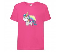 Футболка детская Единорог 0017 (Unicorn) розовая (UNN pnc  0017)104 см