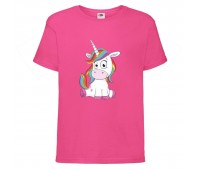 Футболка детская Единорог 0022 (Unicorn) розовая (UNN pnc  0022)104 см