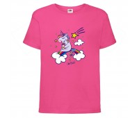 Футболка детская Единорог 0027 (Unicorn) розовая (UNN pnc  0027)104 см