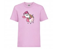 Футболка детская Единорог 005 (Unicorn) светлорозовая (UNN lipnc 005)104 см
