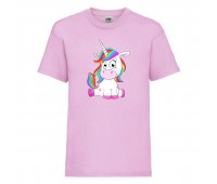Футболка детская Единорог 006 (Unicorn) светлорозовая (UNN lipnc 006)104 см